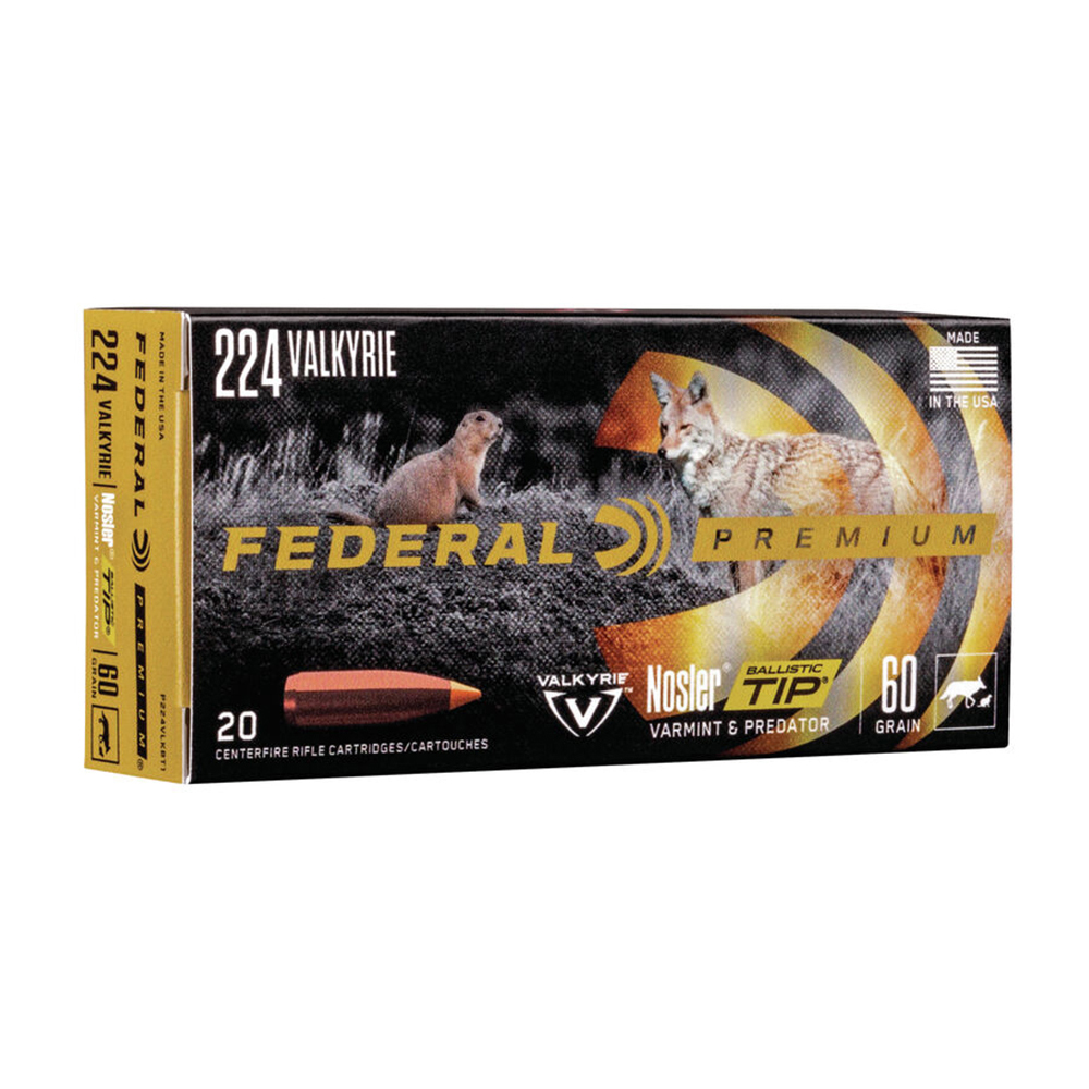 Federal Premium Vital-Shok .224 Valkyrie NBT 60-Grain 20/Box